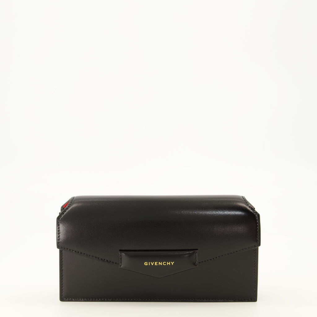 Sacs bandoulière Antigona Schwarze Leder-Pouch Givenchy Noir Femme