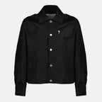 Image de l'article Blouson en nylon noir de la marque Ami PARIS pour Unisex - Saison Printemps-Été 2026 - Vue de Face