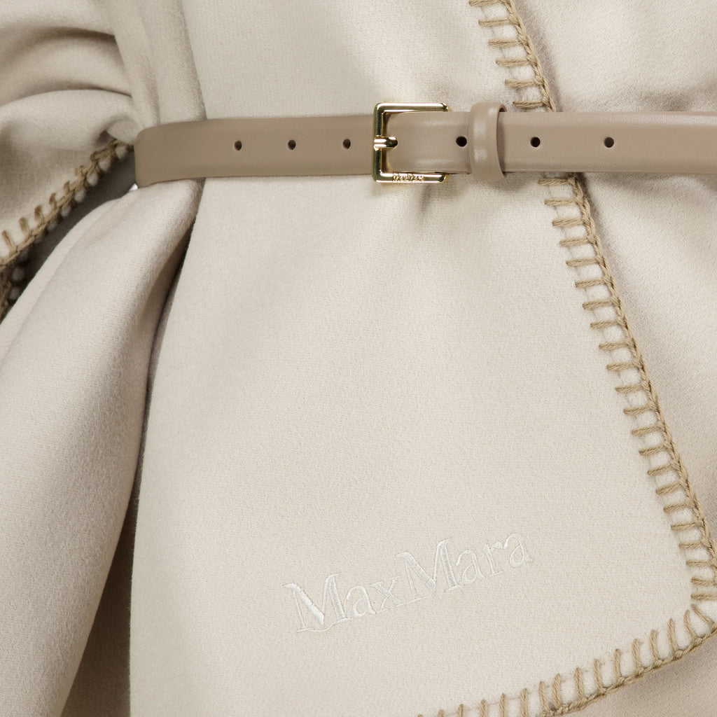 Vestes Capa de lã beige com cinto Max Mara Beige Femme