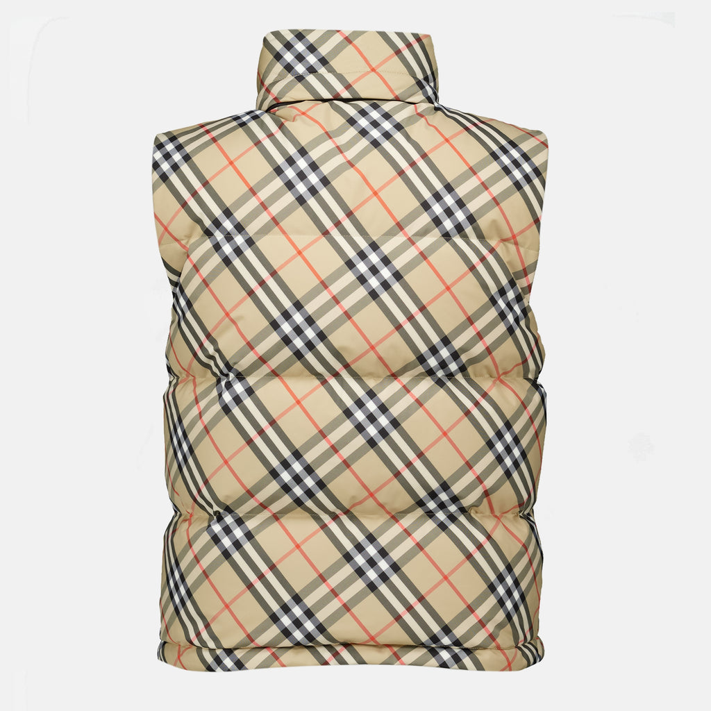 Vestes 체크 민소매 다운 재킷 Burberry Beige Femme