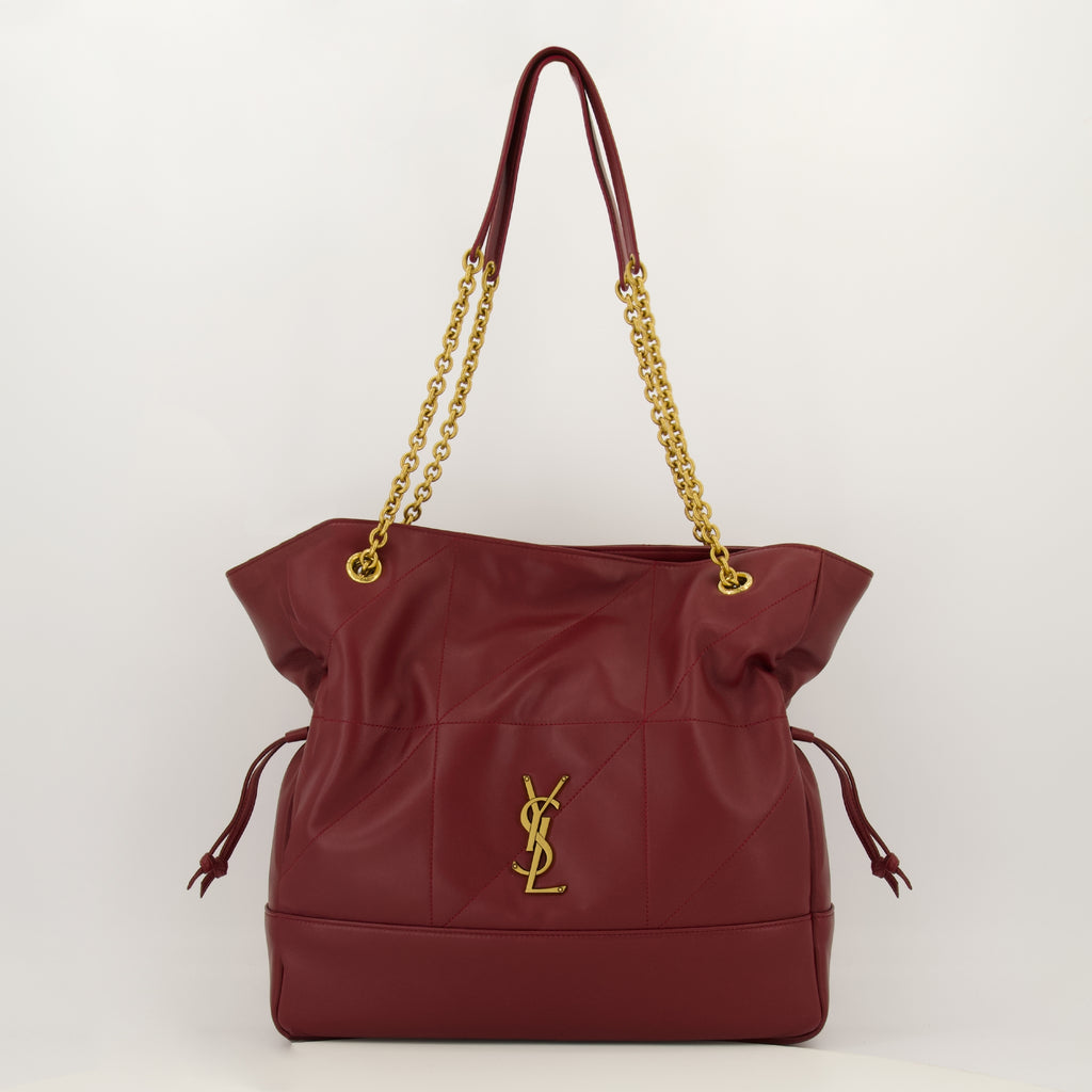 Sacs à main et épaule Bolsa de Compras Jamie em Couro Bordeaux Saint Laurent Bordeaux Femme