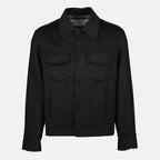 Imagem do artigo Casaco Trucker da marca Ami PARIS para Unisex - Temporada Outono-Inverno 2025 - Vista Frontal