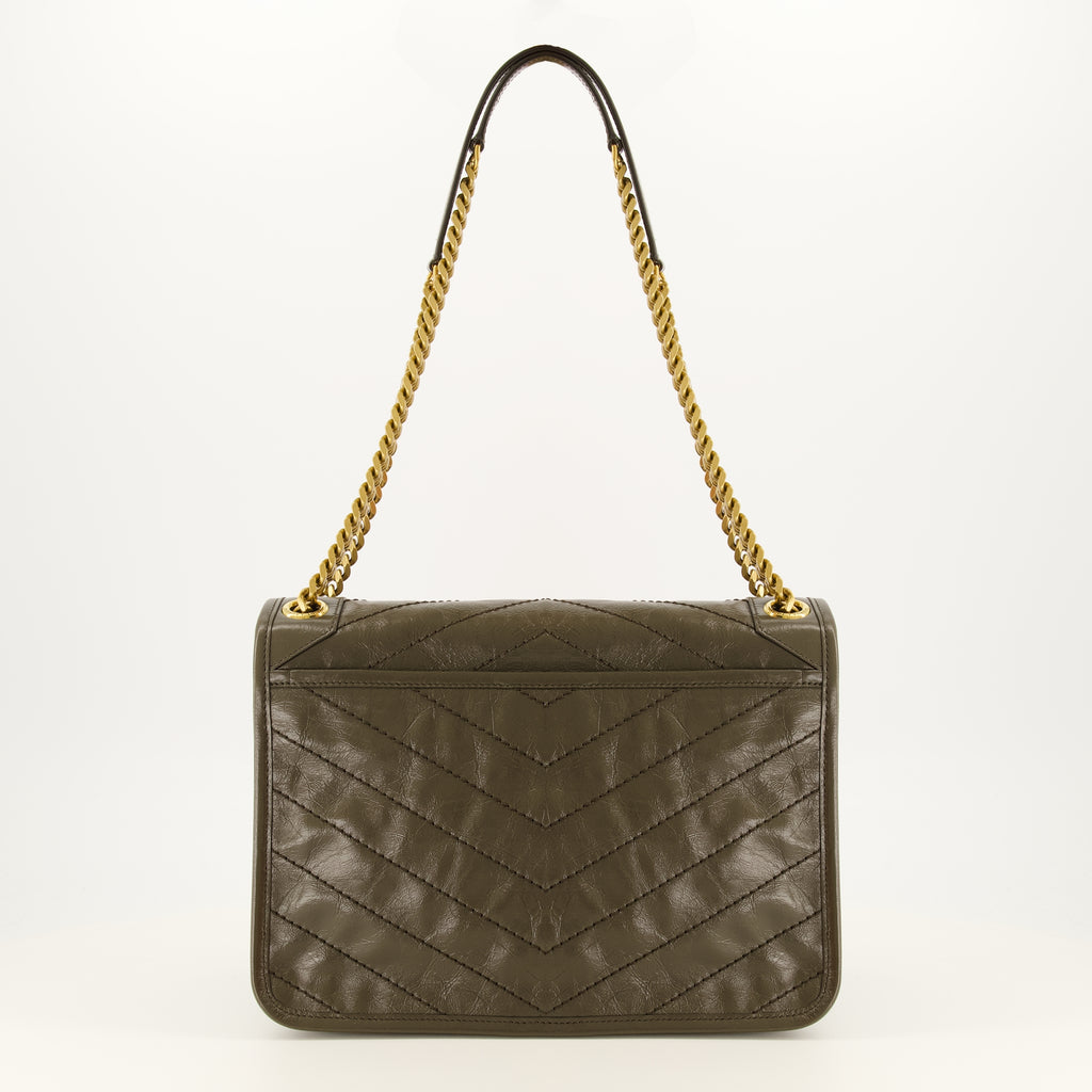Sacs à main et épaule Medium Khaki Niki Bag Saint Laurent Kaki Femme