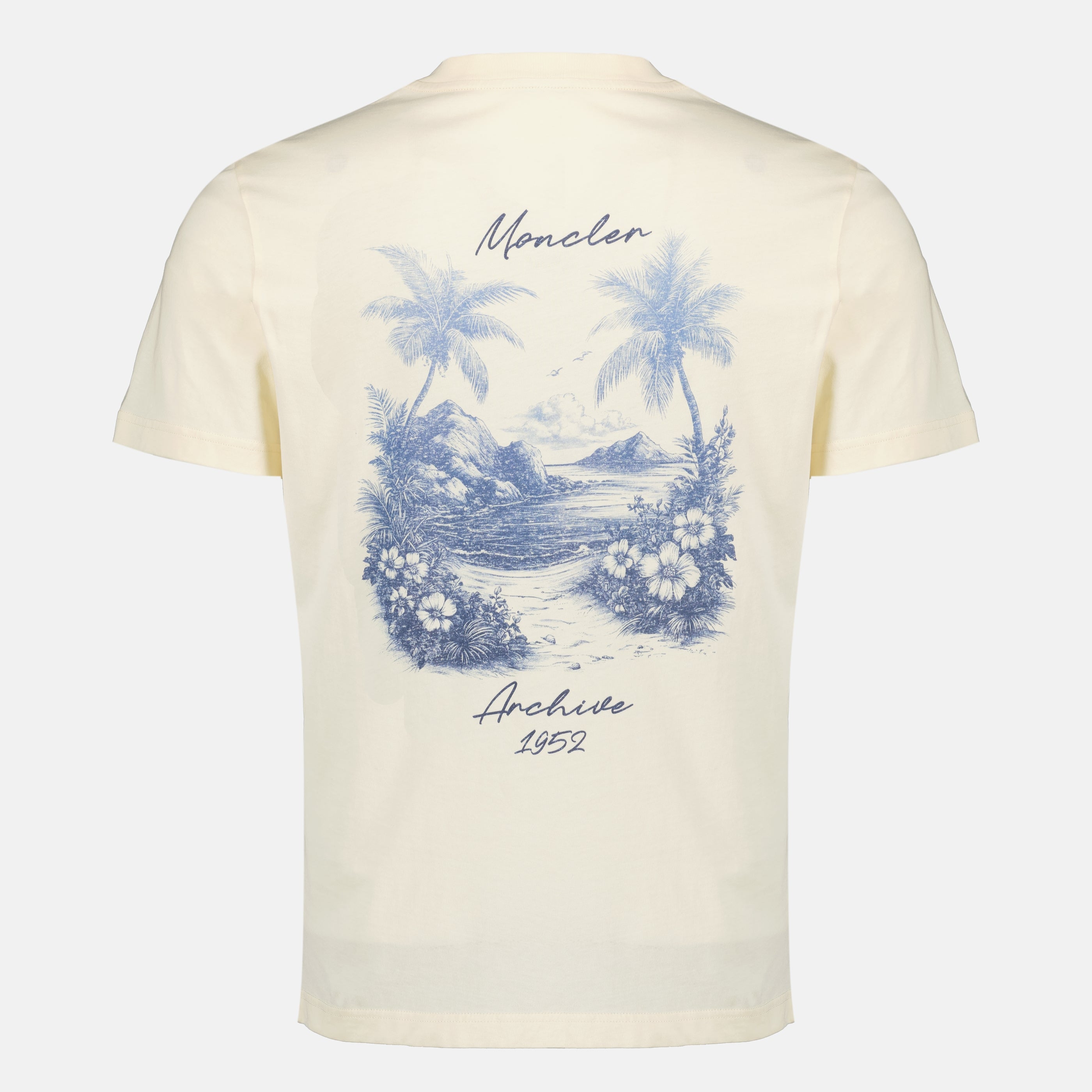 T-shirts T-Shirt Bege com Estampa Moncler Beige Homme