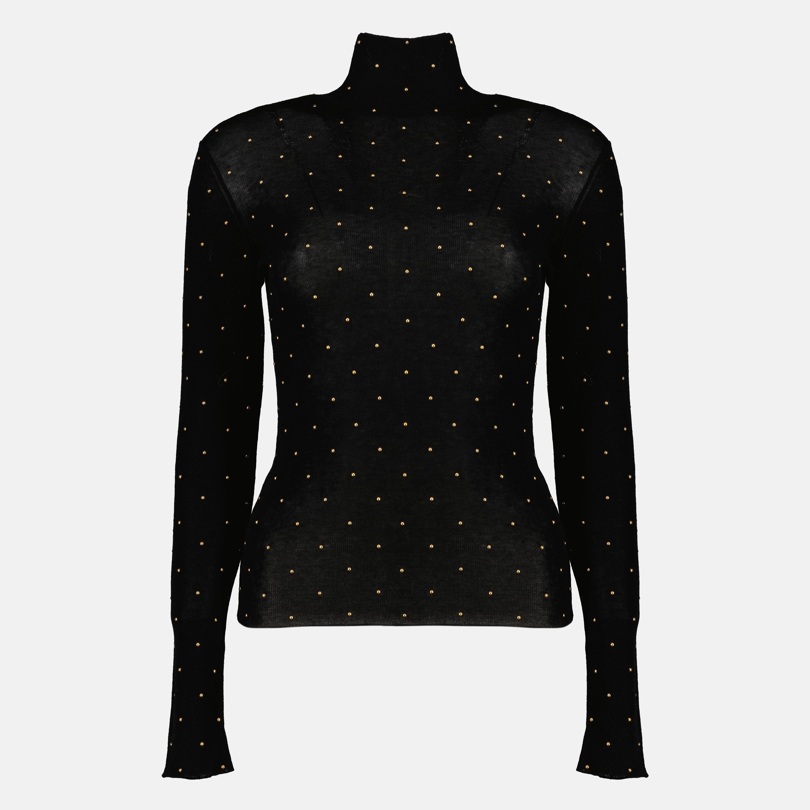 Image de l'article Col roulé en laine fine à détail de la marque Rabanne pour Femme - Saison Printemps-Été 2026 - Vue de Face