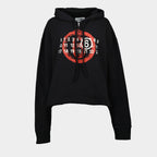 Sweatshirts Bedruckter Hoodie Mm6 Schwarz Femme
