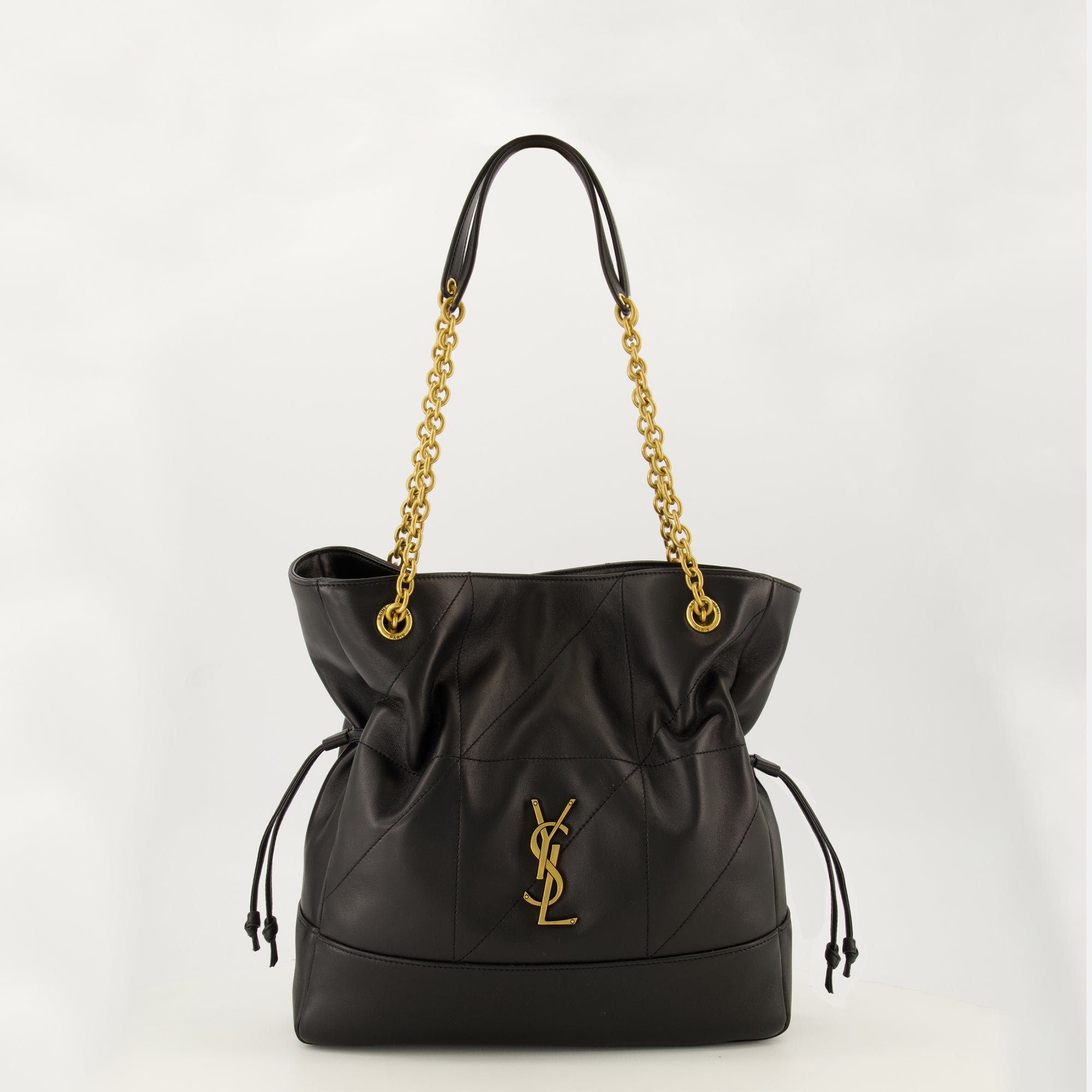 Sacs seau Sac Jamie Shopping small en cuir noir Saint Laurent Noir Femme