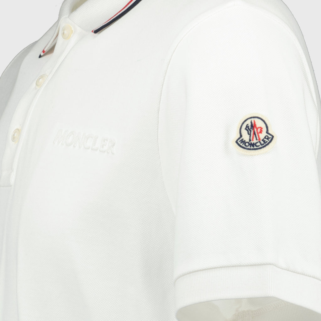 폴로 셔츠 Polo à logo Moncler 하얀색 Homme