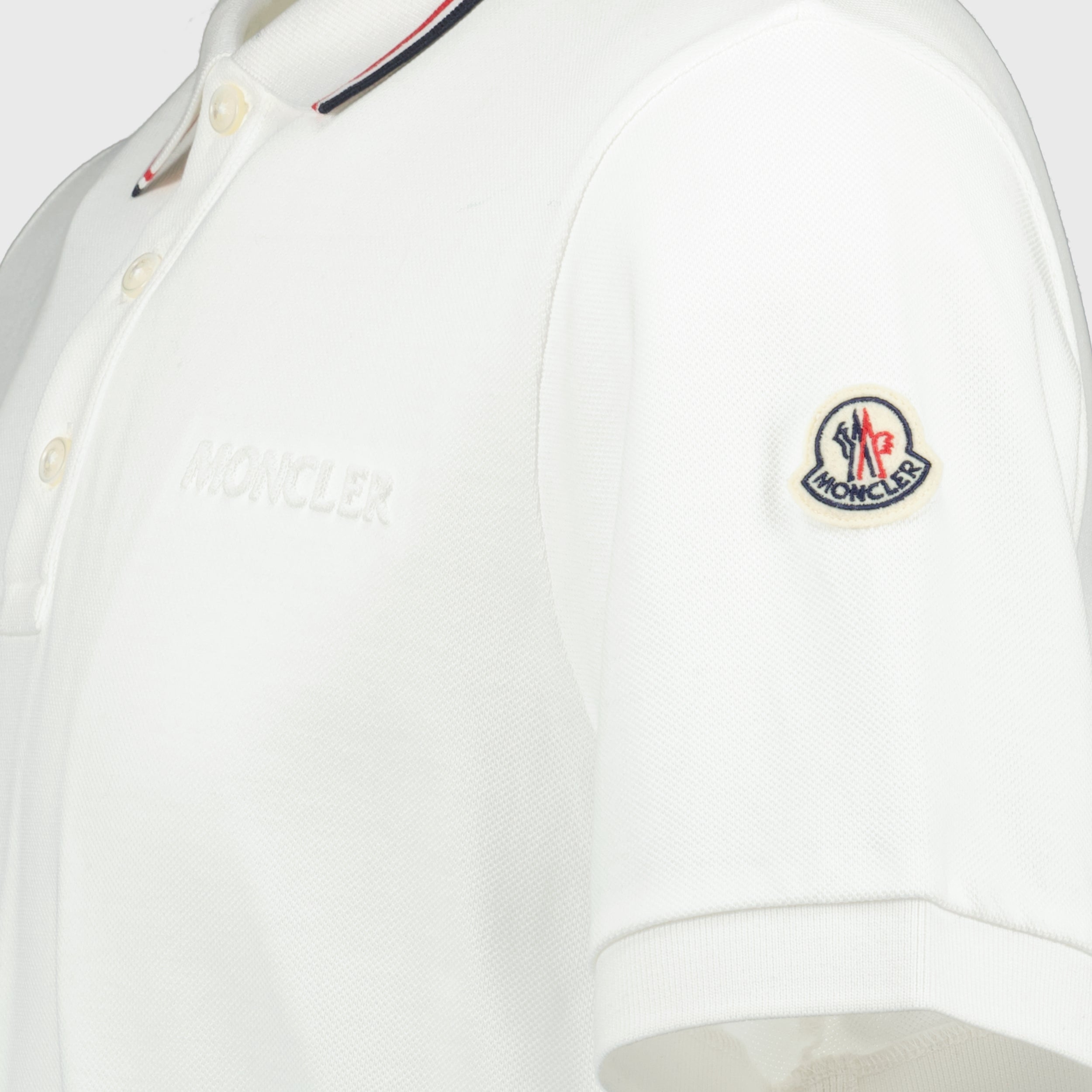 Polos Polo à logo Moncler Blanco Homme