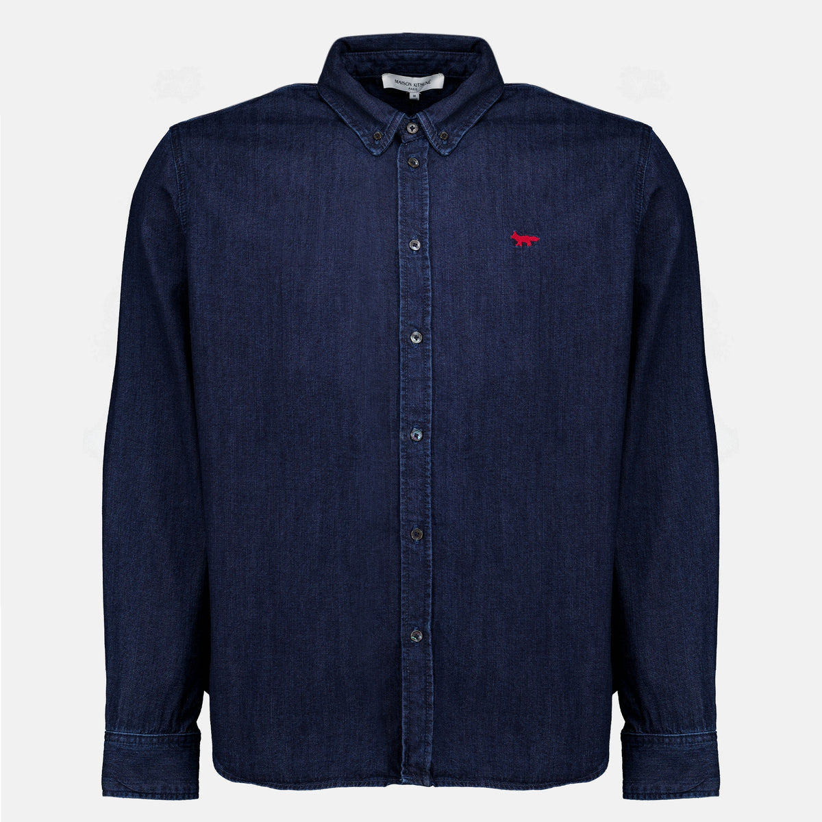 Chemises Chemise en denim bleu Maison Kitsune Bleu foncé Homme