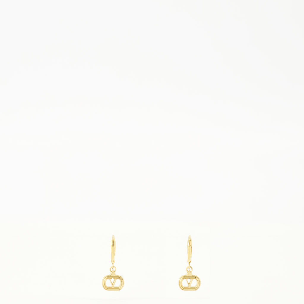 Bijoux Ovalette Earrings in Gold Metal and Swarovski® Crystals Valentino Garavani Doré Femme