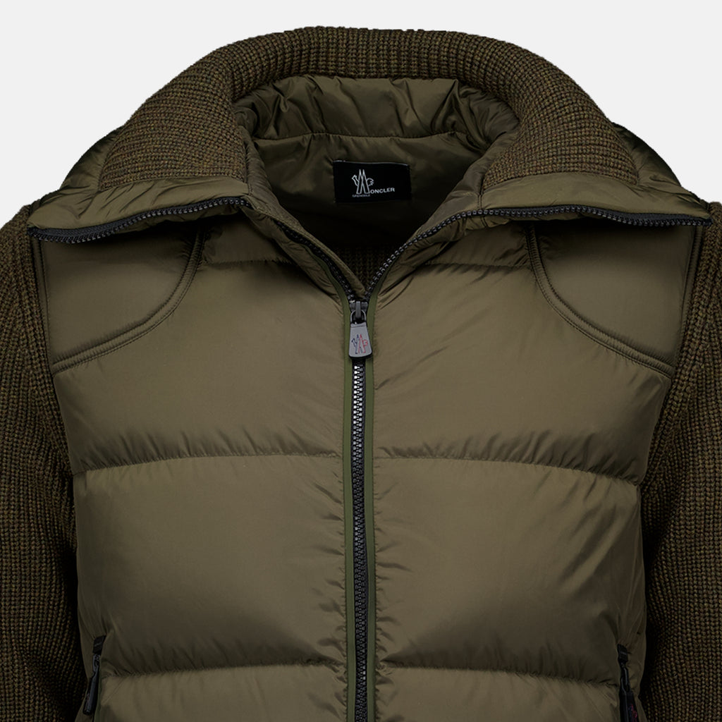 Vestes Veste bi-matière kaki Moncler Grenoble Kaki Homme