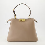 Bolsos de mano y al hombro Bolso Peekaboo Soft Medium Fendi Beige Femme
