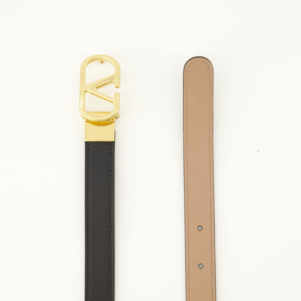 Ceintures Cinturón Reversible VLogo Beige y Negro 20 mm Valentino Garavani Beige Femme