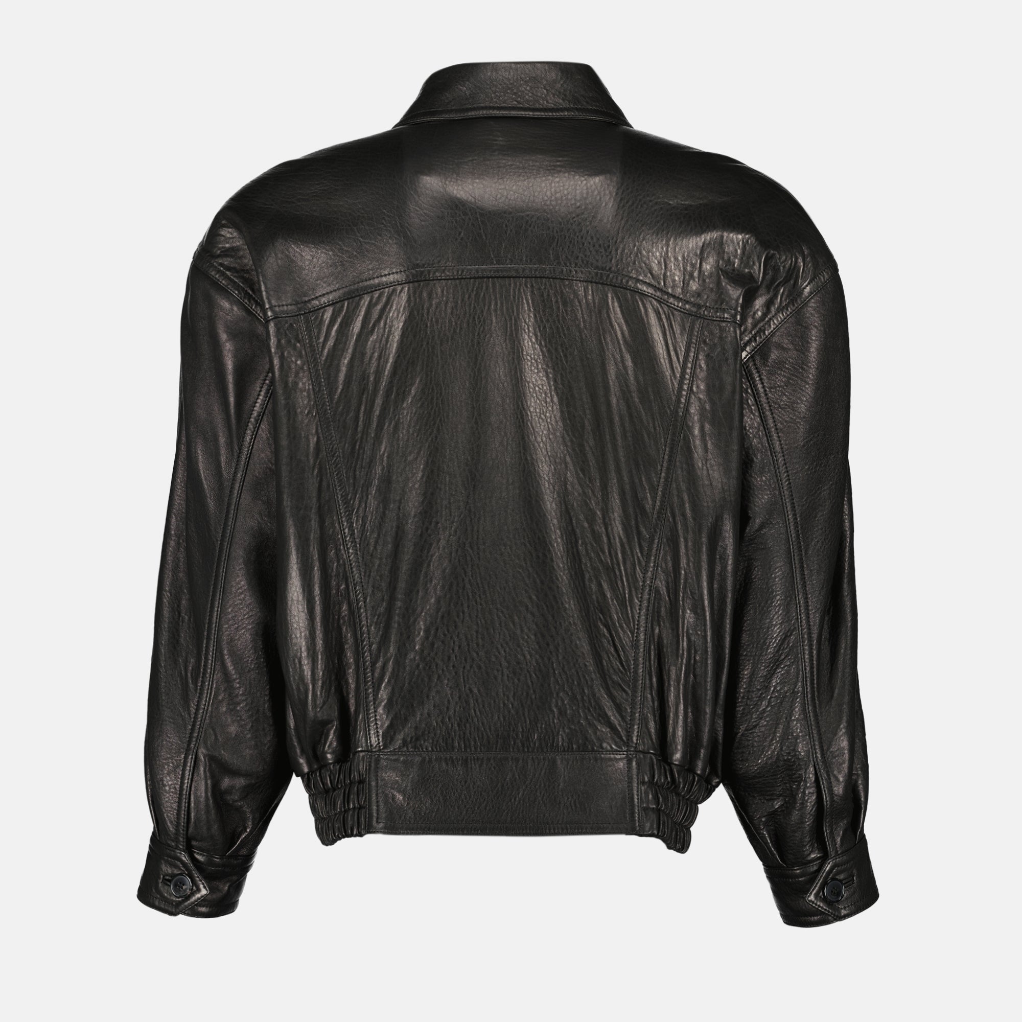 Imagem do Casaco Bomber em Couro da marca Saint Laurent para Homem - Outono-Inverno 2025 - Vista Traseira