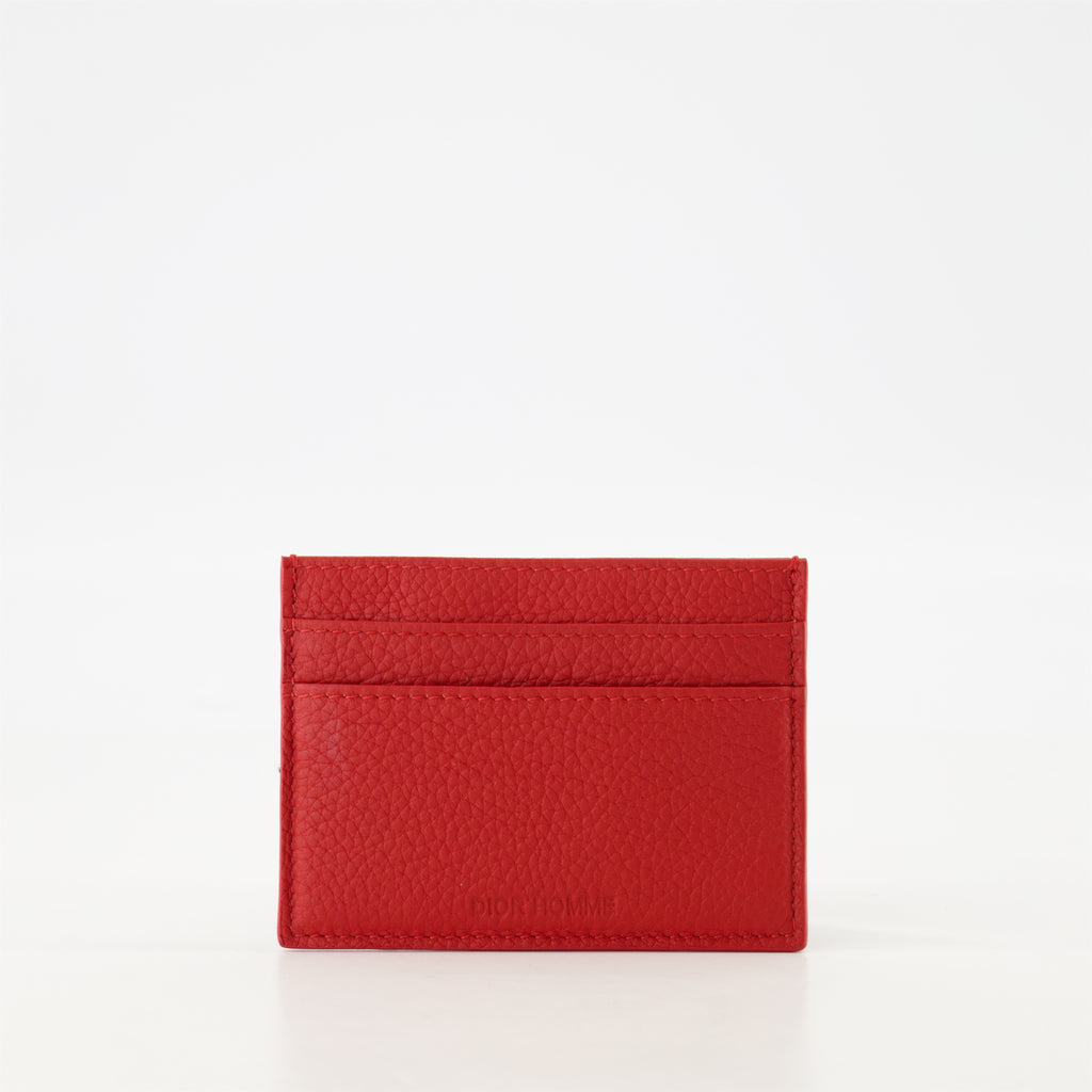 Petite maroquinerie Porte-cartes en cuir Dior Rouge Homme