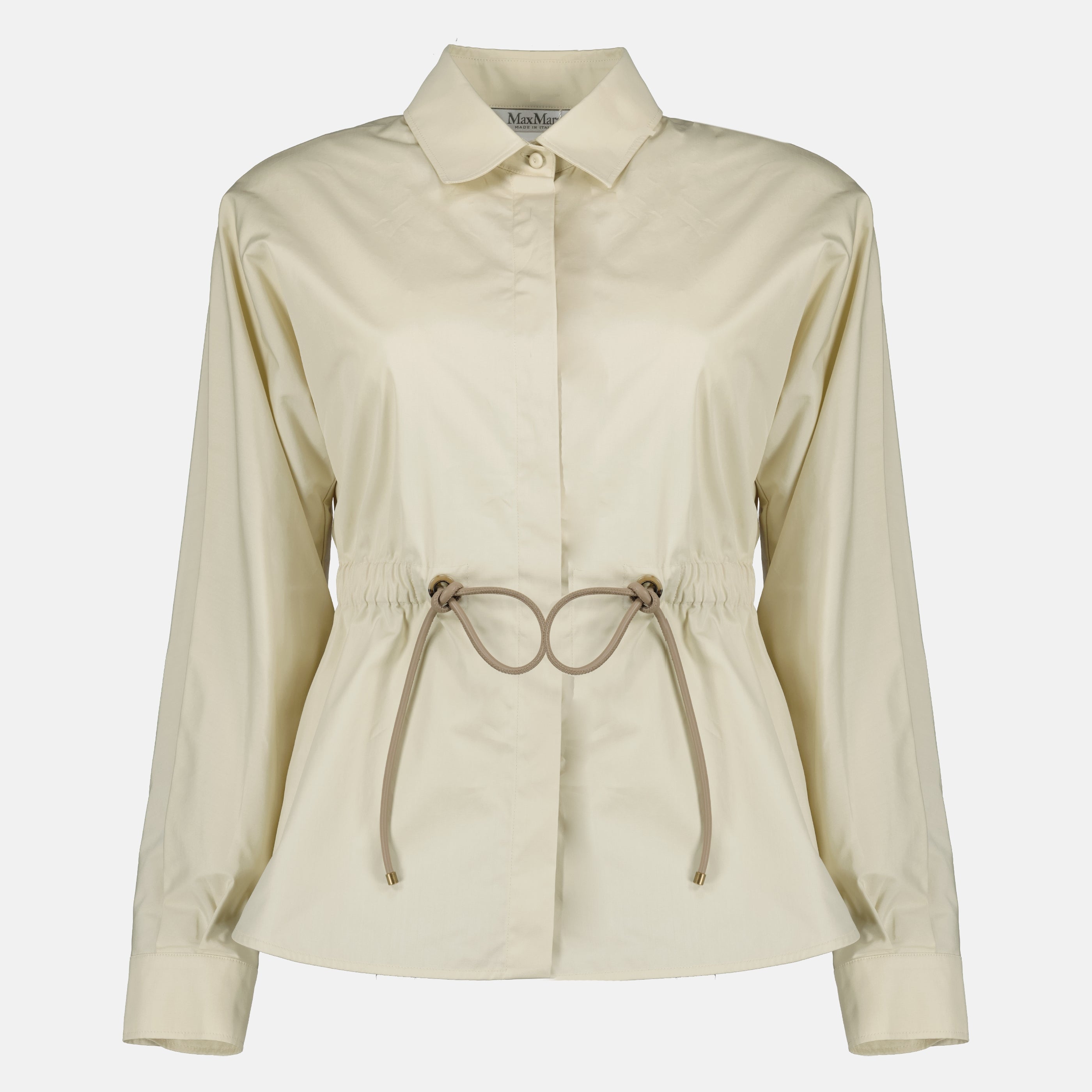 Immagine dell'articolo Camicia beige in popeline di Max Mara per Donna - Stagione Primavera-Estate 2026 - Vista Frontale