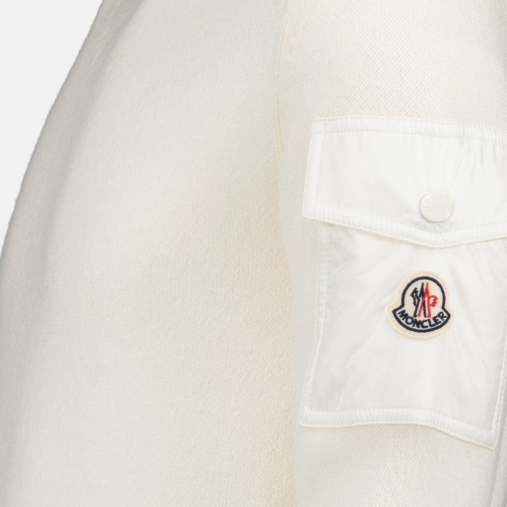 Maille Pull en laine blanc Moncler Blanc Homme