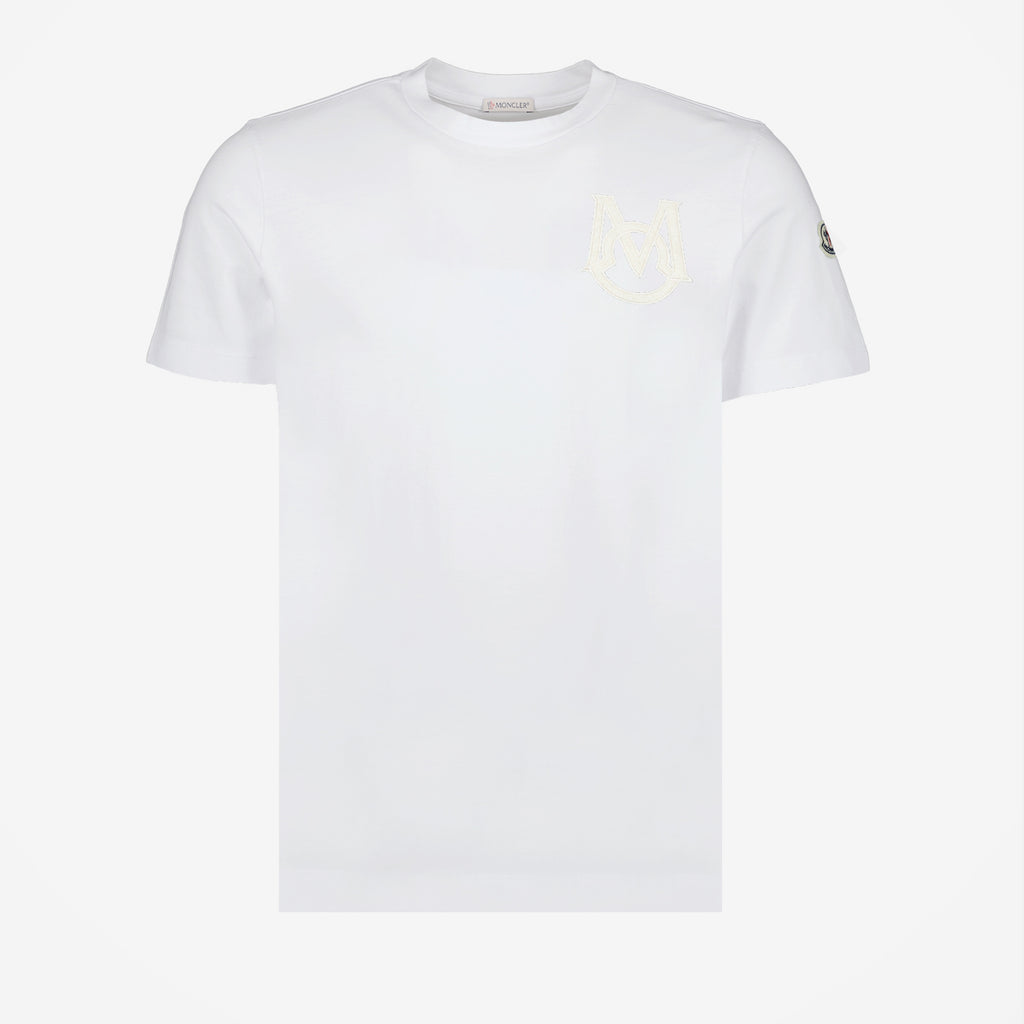 T-shirts T-shirt blanc Moncler Blanc Homme