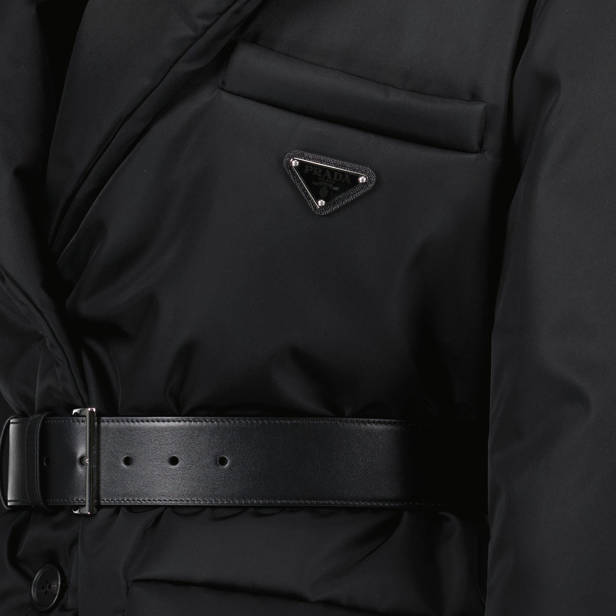 Manteaux Doudoune en Re-Nylon Prada Noir Femme