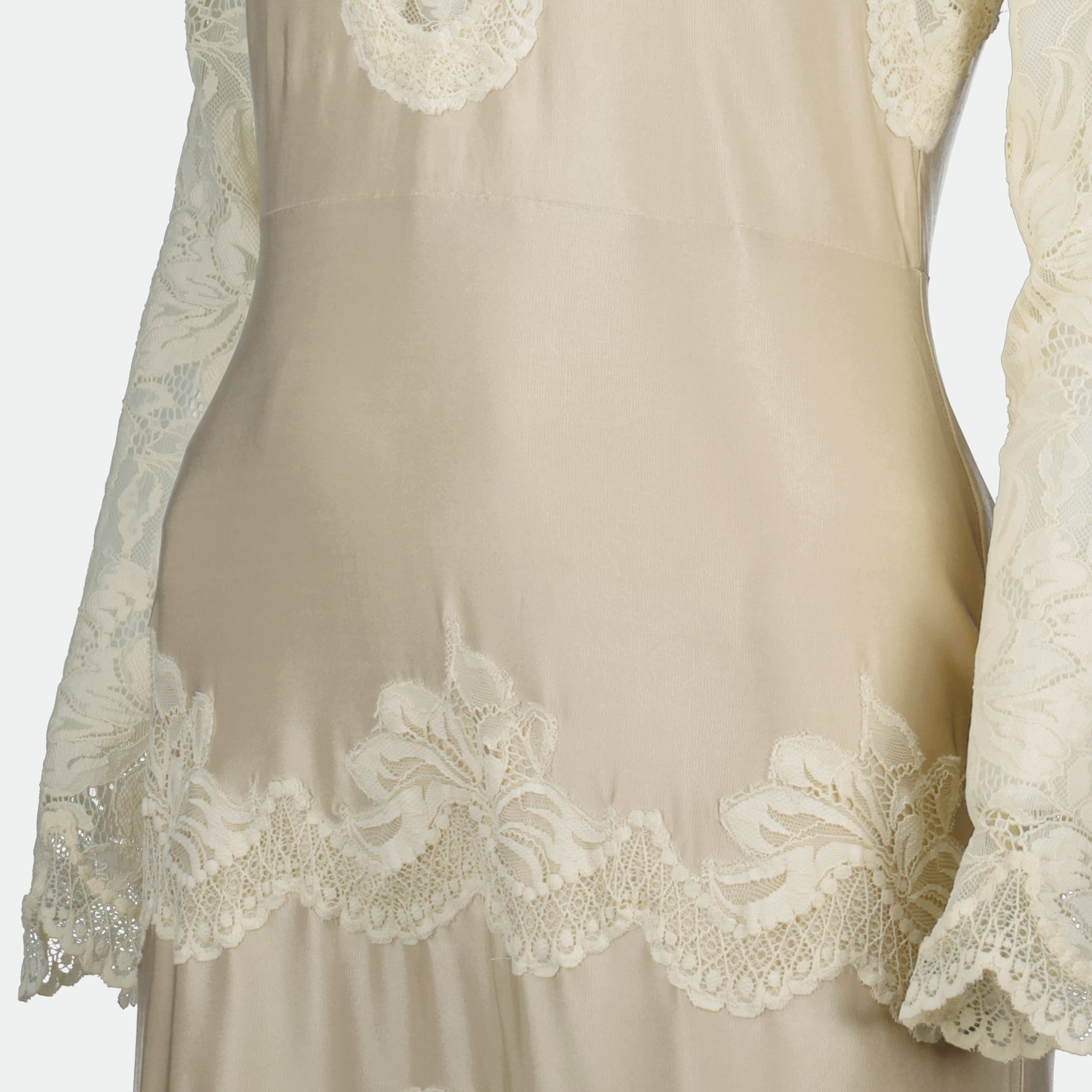 Abiti Robe longue en dentelle Rabanne Bianco Femme