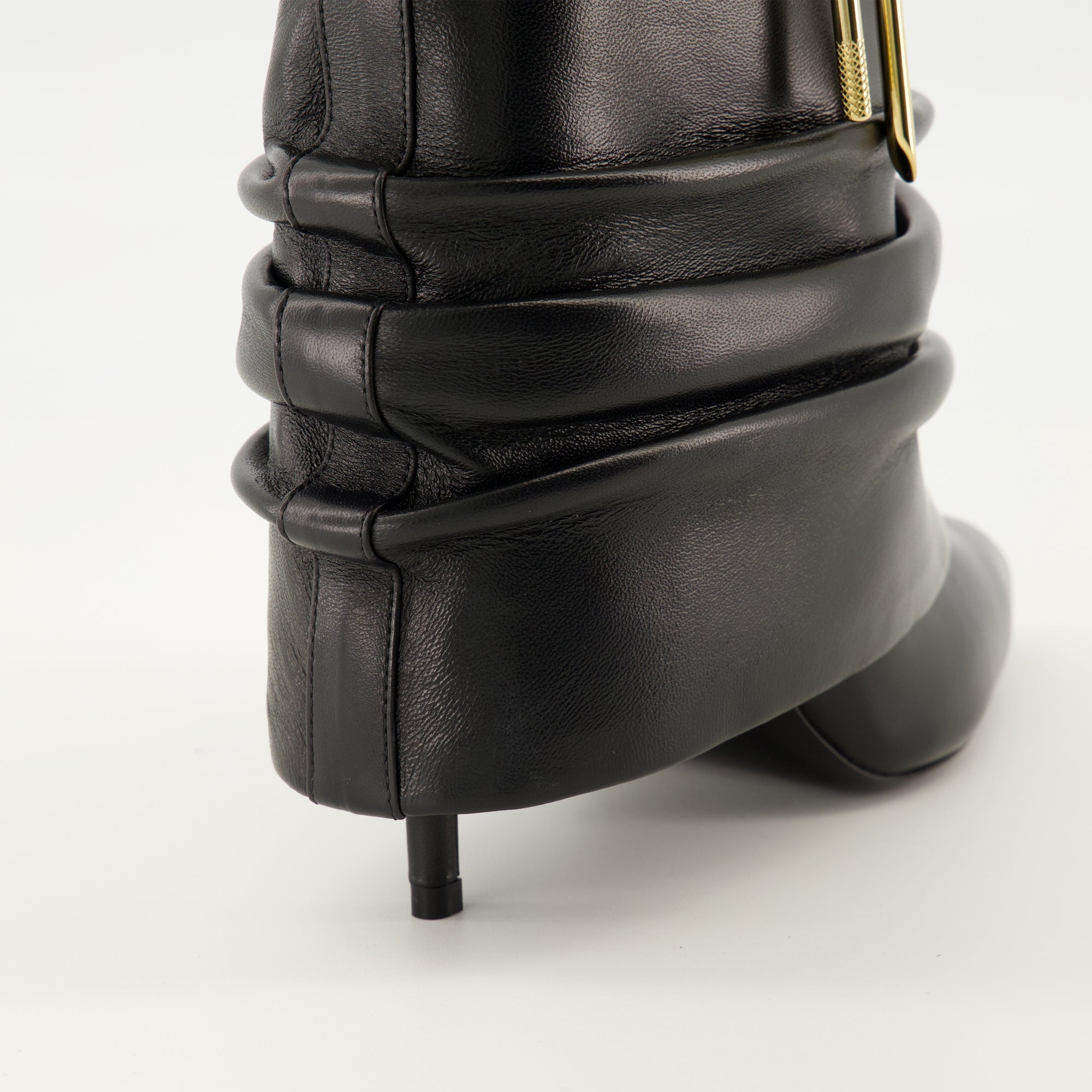 Image of the Givenchy Shark Lock ankle boots for women - Autumn-Winter 2025 season - Back view