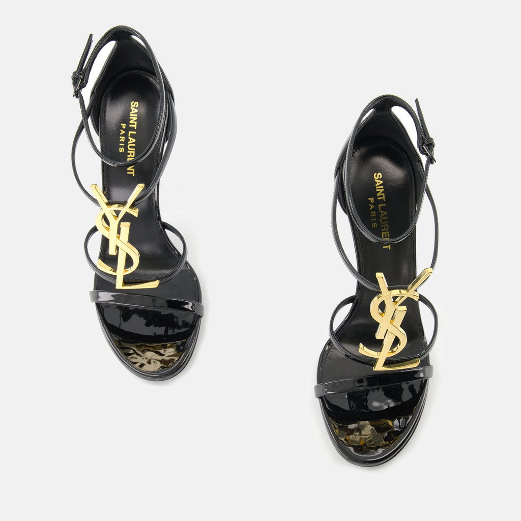 Chaussures ouvertes Sandales à talons Cassandra Saint Laurent Noir Femme