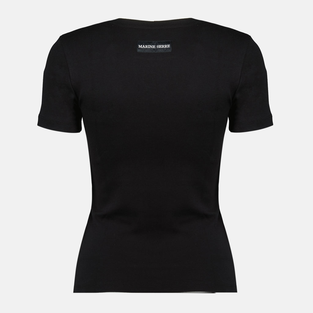 Image of the Women's Black Moon T-shirt by Marine Serre - Fall-Winter 2025 - Back View