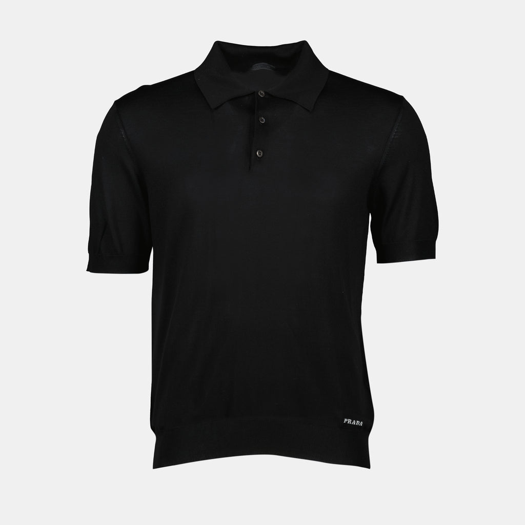 Polo shirts Silk Polo Prada Black Homme
