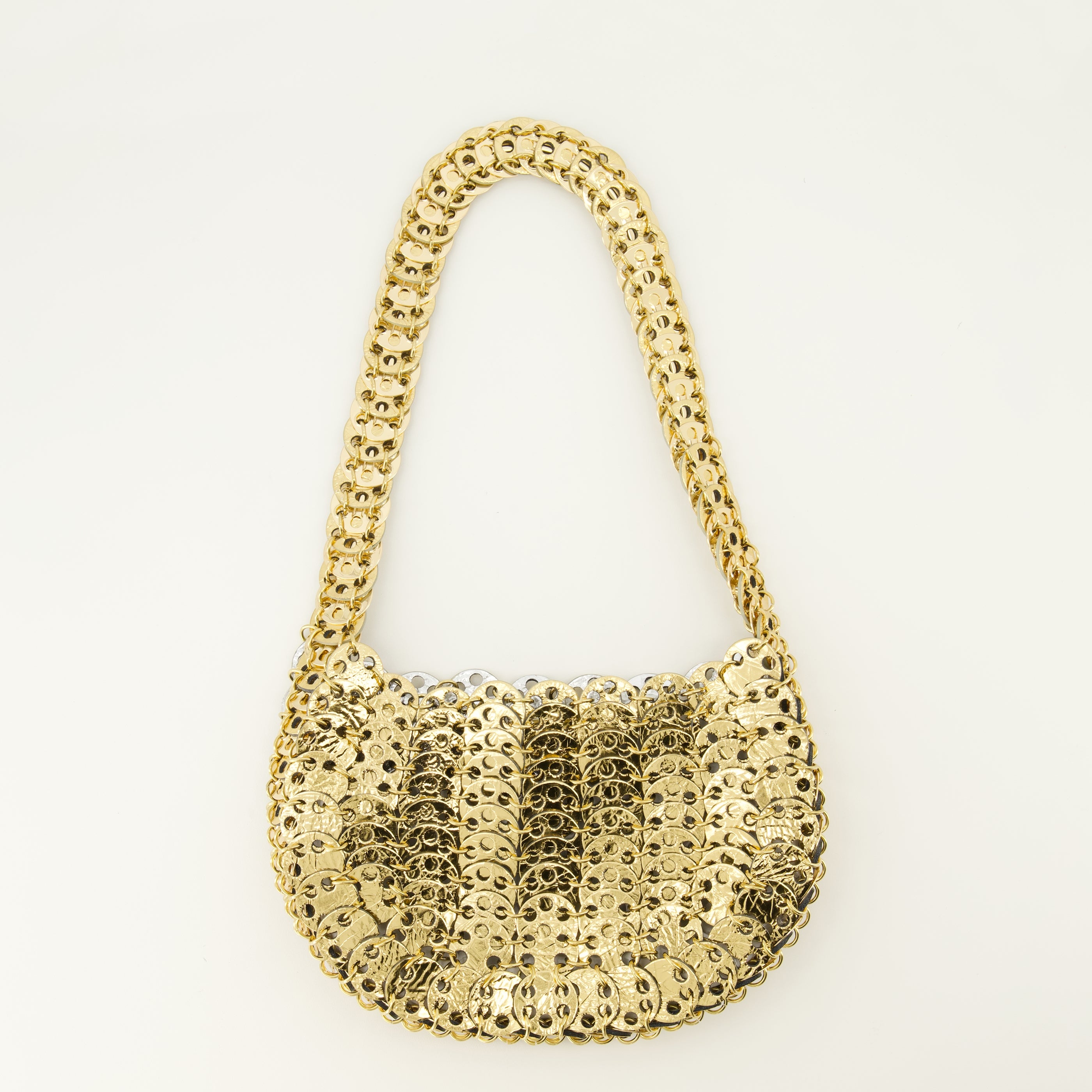 Sacs à main et épaule Sac Moon flip en cuir doré et argenté Rabanne Doré Femme