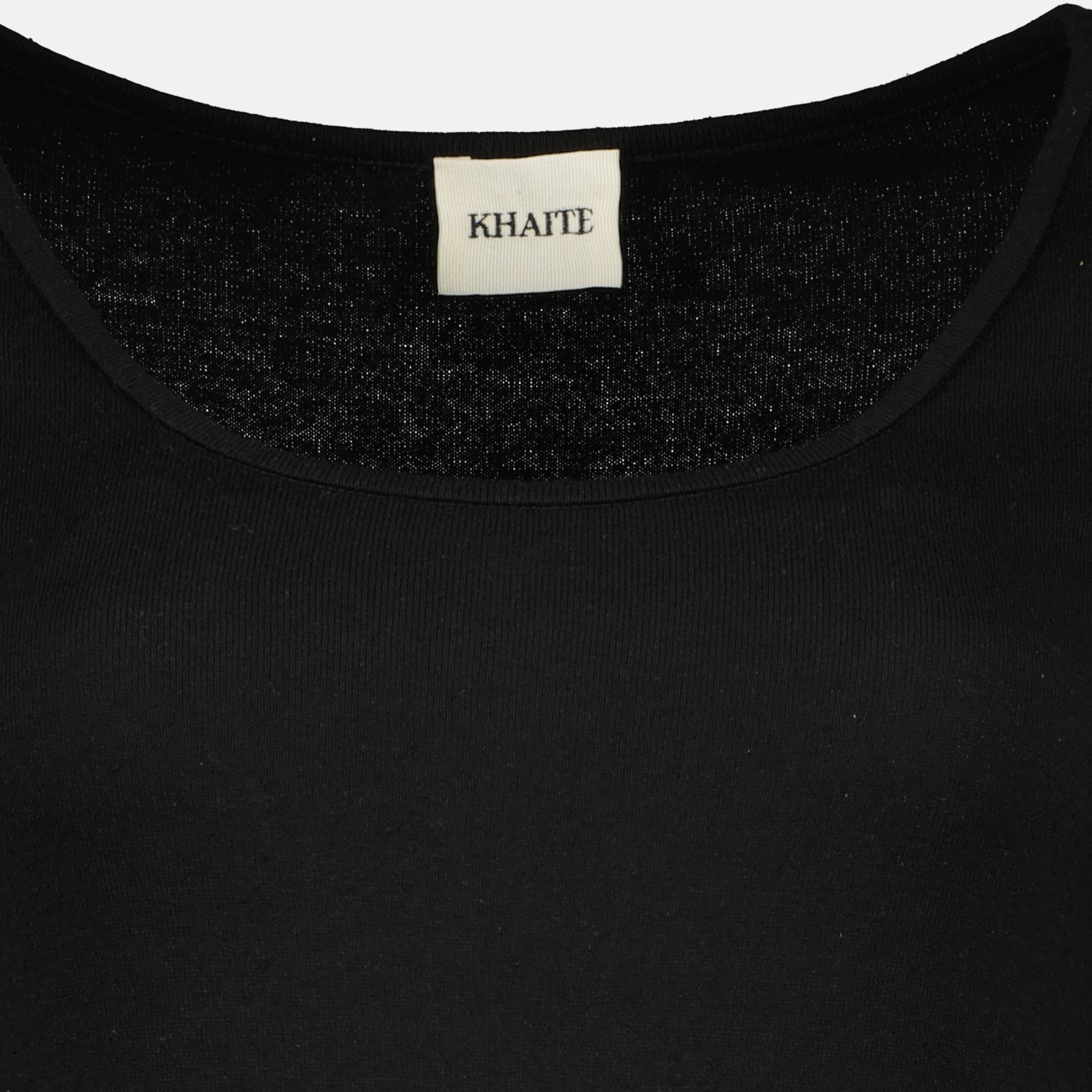 Imagem do vestido Carlotta preto e branco da marca Khaite para Mulheres - Temporada Primavera-Verão 2026 - Vista Detalhada 2