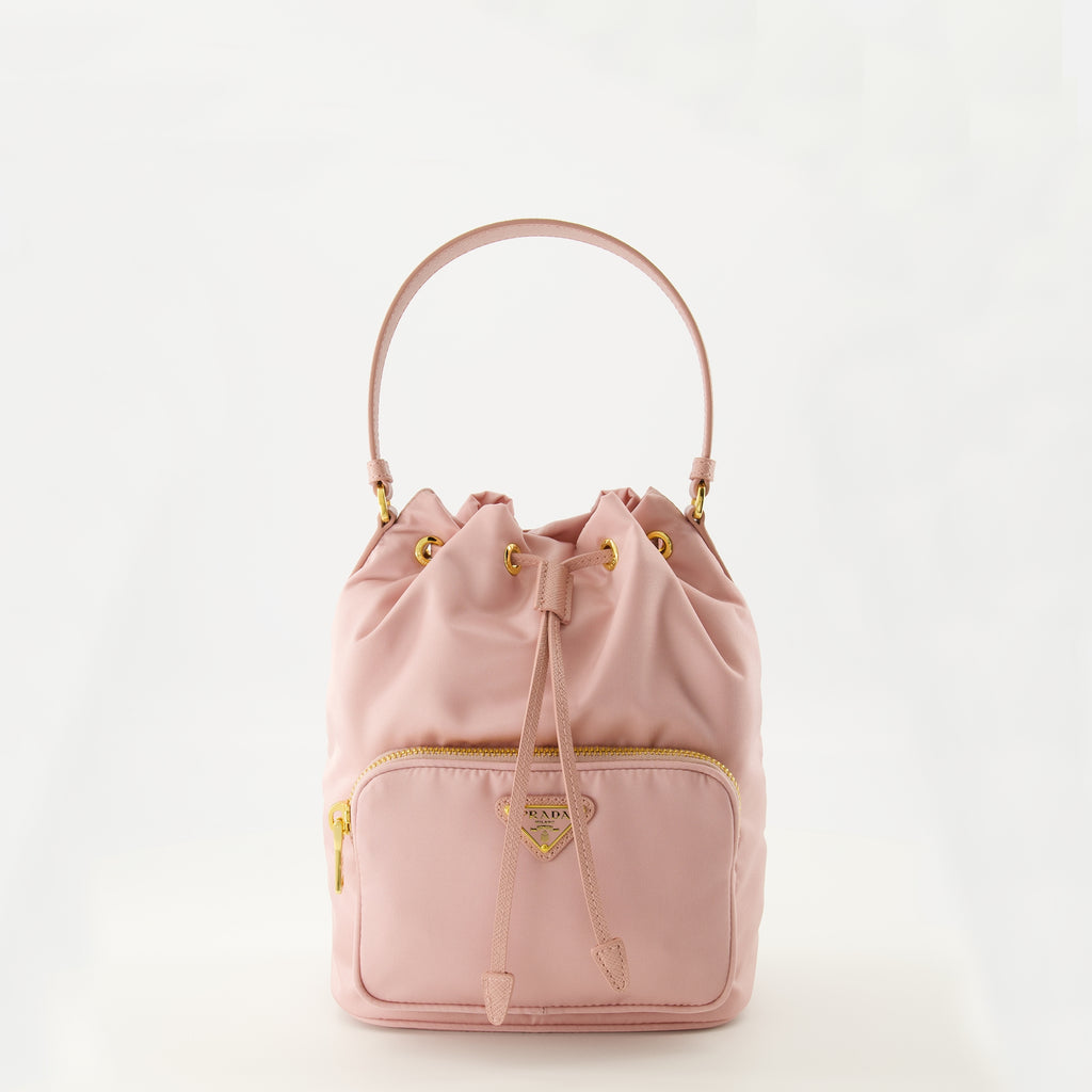 Bild der Prada Damen Re-Nylon Pink Bucket Bag - Frühjahr-Sommer 2026 - Vorderansicht