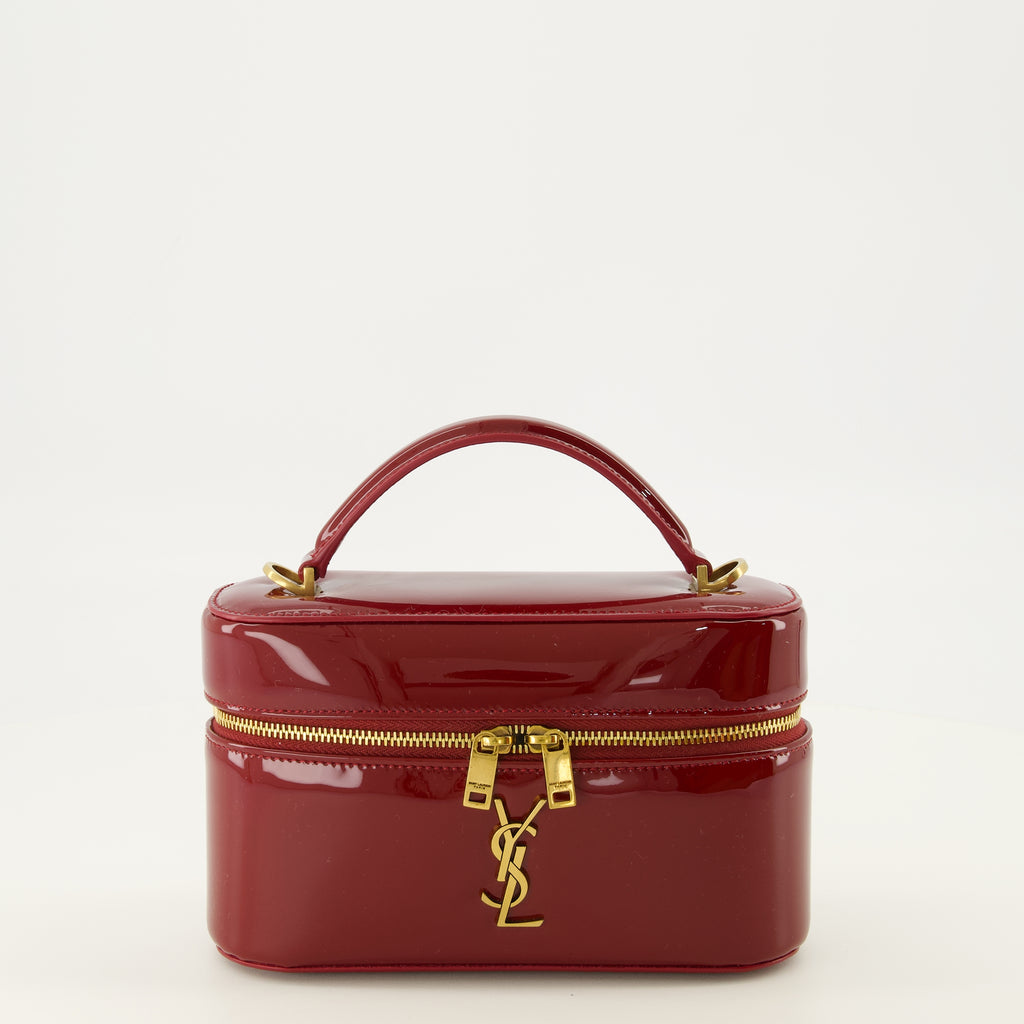 Sacs bandoulière Gaby Vanity Bolsa de Couro Patente Vermelha Saint Laurent Rouge Femme