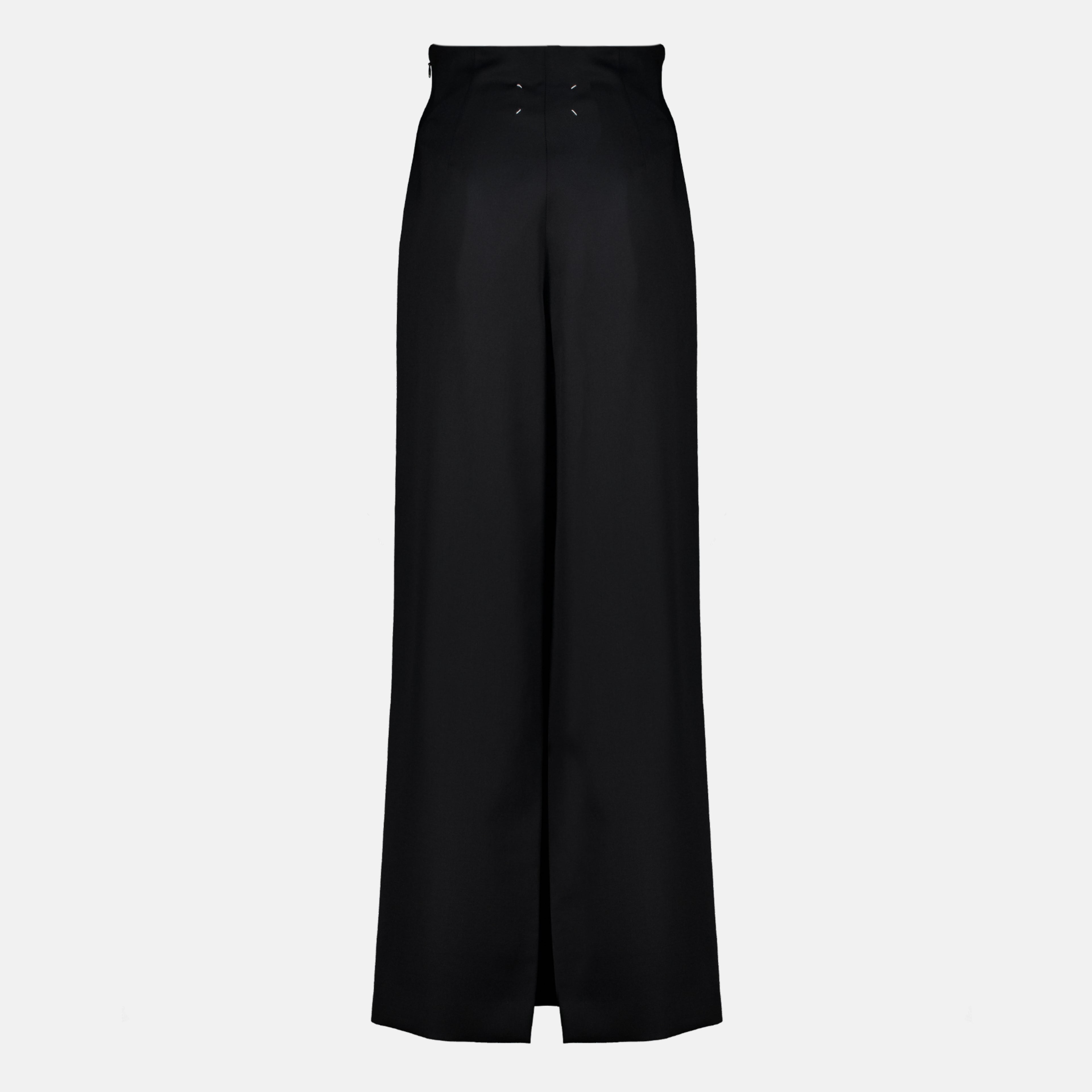 Jupes Saia Longa Preta em Lã Maison Margiela Noir Femme