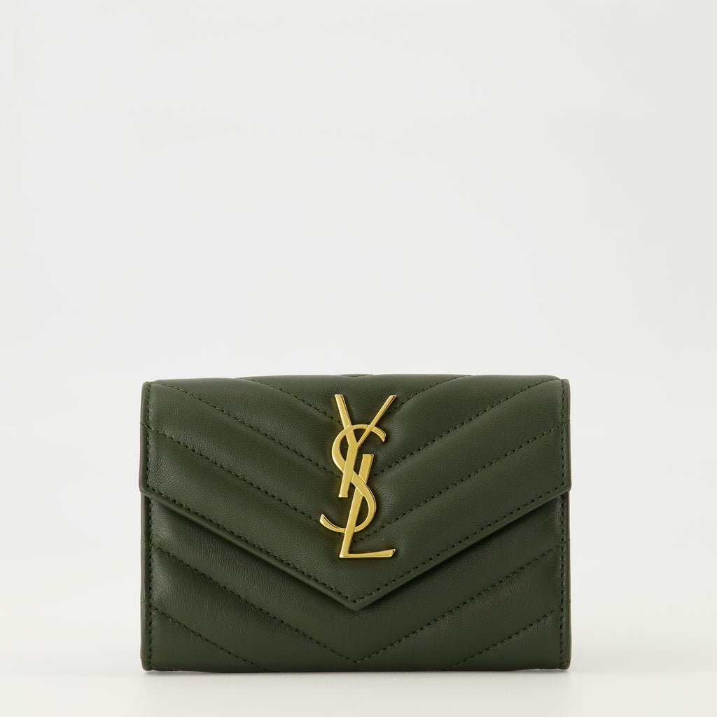 Petite maroquinerie Portefeuille Cassandre Saint Laurent Kaki Femme
