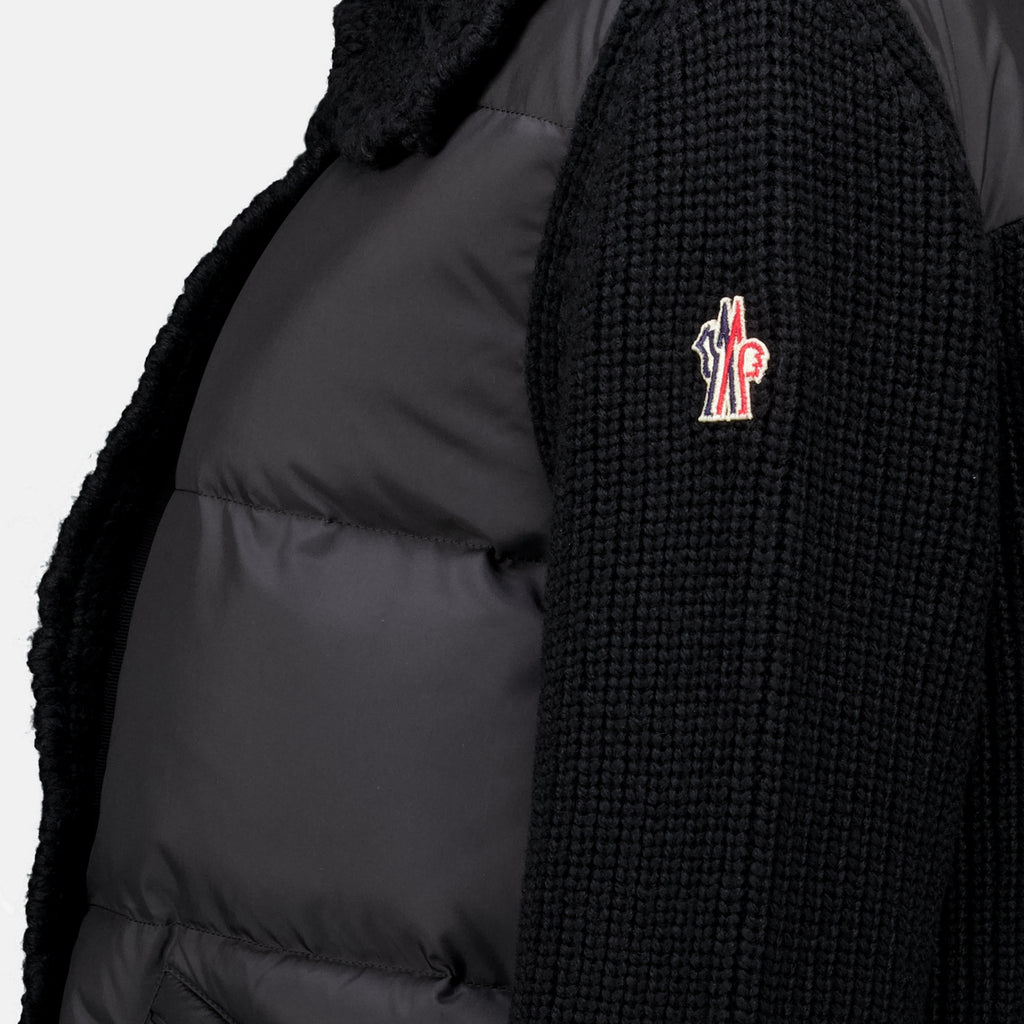 Vestes Cardigan bi-matière matelassé Moncler Grenoble Noir Femme