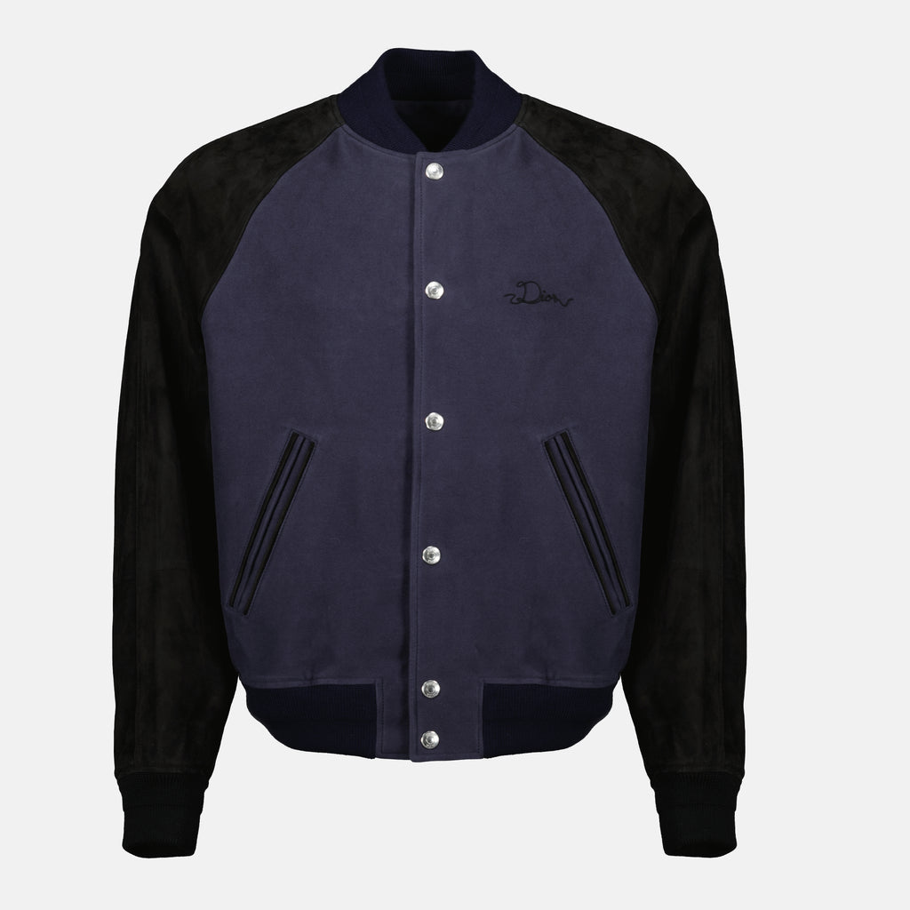 Immagine dell'articolo Giacca Varsity blu navy di Dior per Uomo - Stagione Primavera-Estate 2026 - Vista Frontale