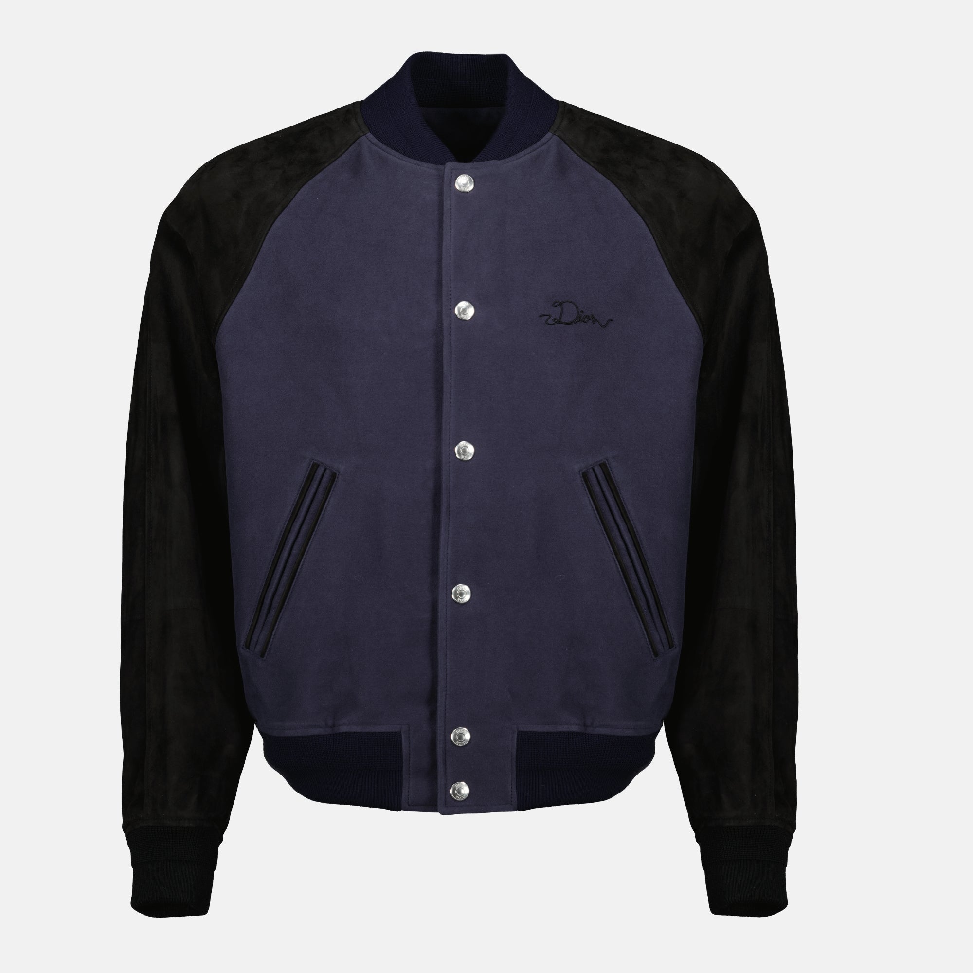 Immagine dell'articolo Giacca Varsity blu navy di Dior per Uomo - Stagione Primavera-Estate 2026 - Vista Frontale