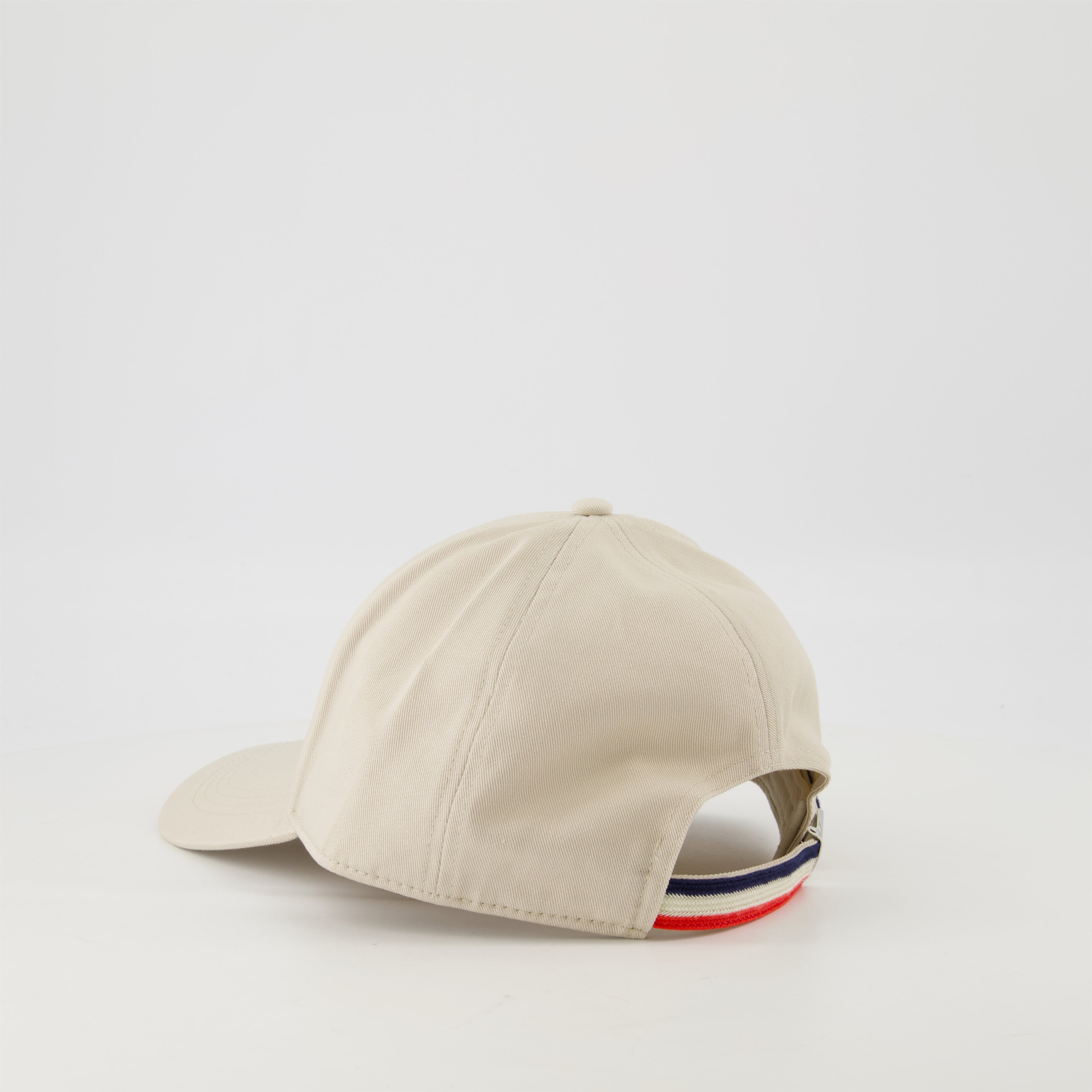 Chapeaux, casquettes et bonnets Casquette à logo en cuir Moncler Beige Homme