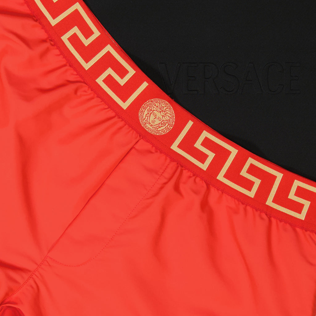 Moda de playa Medusa Greca Pantalones de Baño Versace Rojo Homme