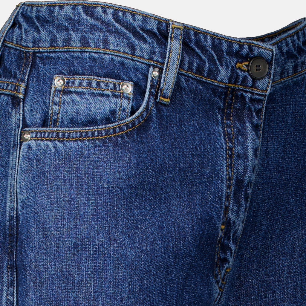 Pantalons Jeans Fluid in Denim Blu Scuro Iro Bleu foncé Femme