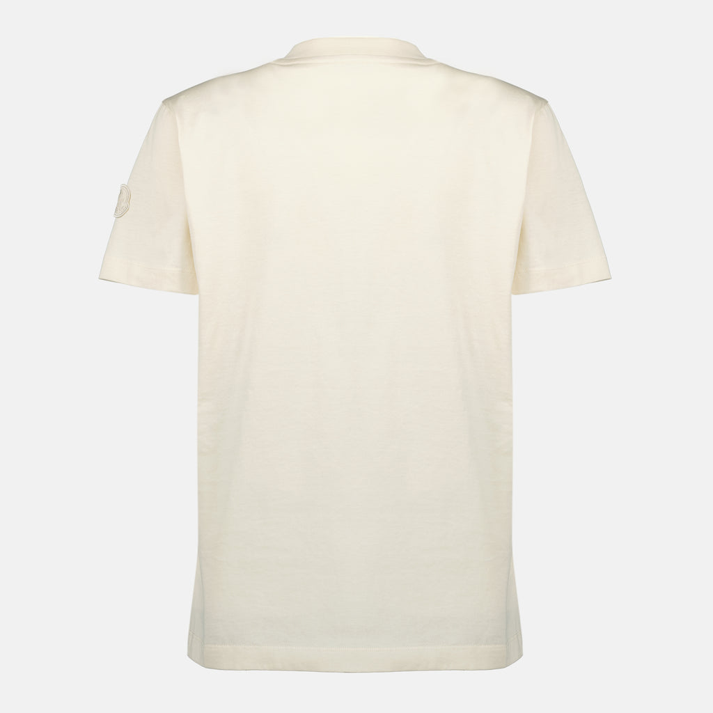 Imagem da camisola branca de algodão da marca Moncler para Mulheres - Temporada Primavera-Verão 2026 - Vista Traseira