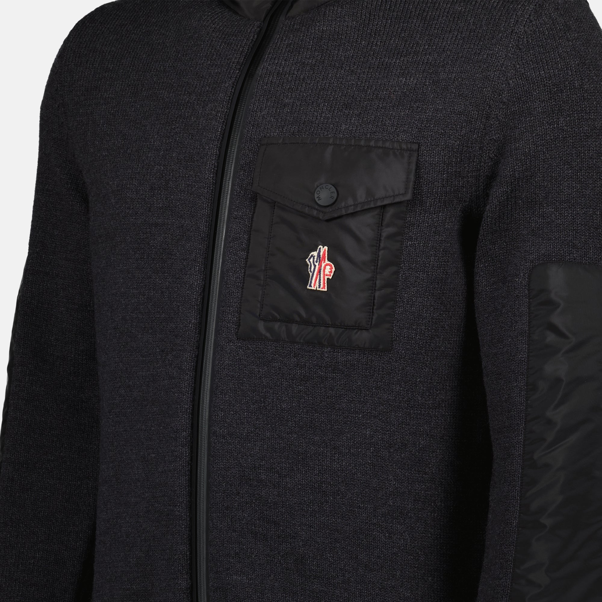 Vestes Veste en laine et nylon Moncler Grenoble Gris Homme