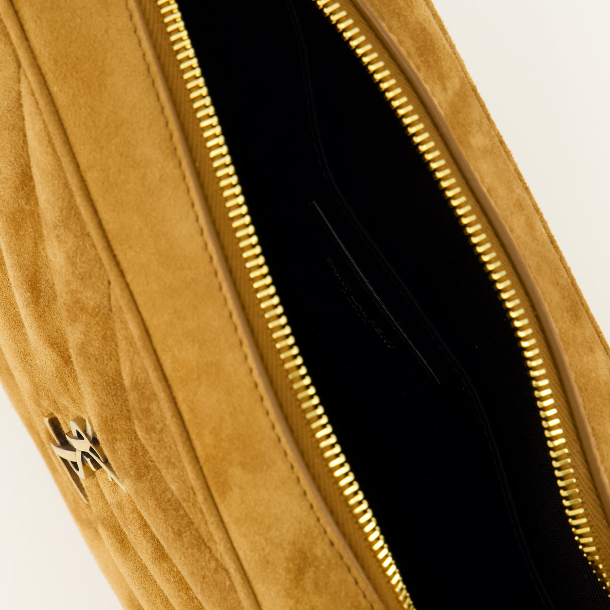 Sacs bandoulière Loulou Camera Bag in Brown Suede Saint Laurent Marron Homme