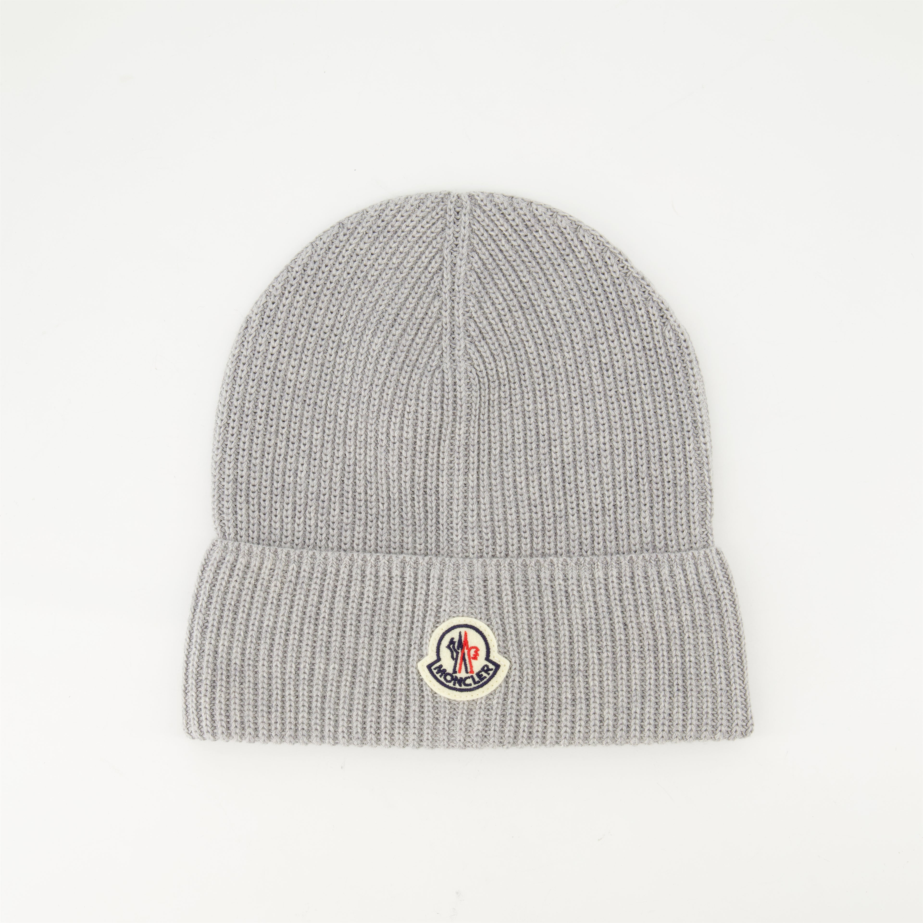 Hats, caps and beanies Gray Knit Beanie Moncler Gray Homme