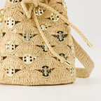 Beuteltaschen Raffia Bucket Bag Rabanne Beige Femme