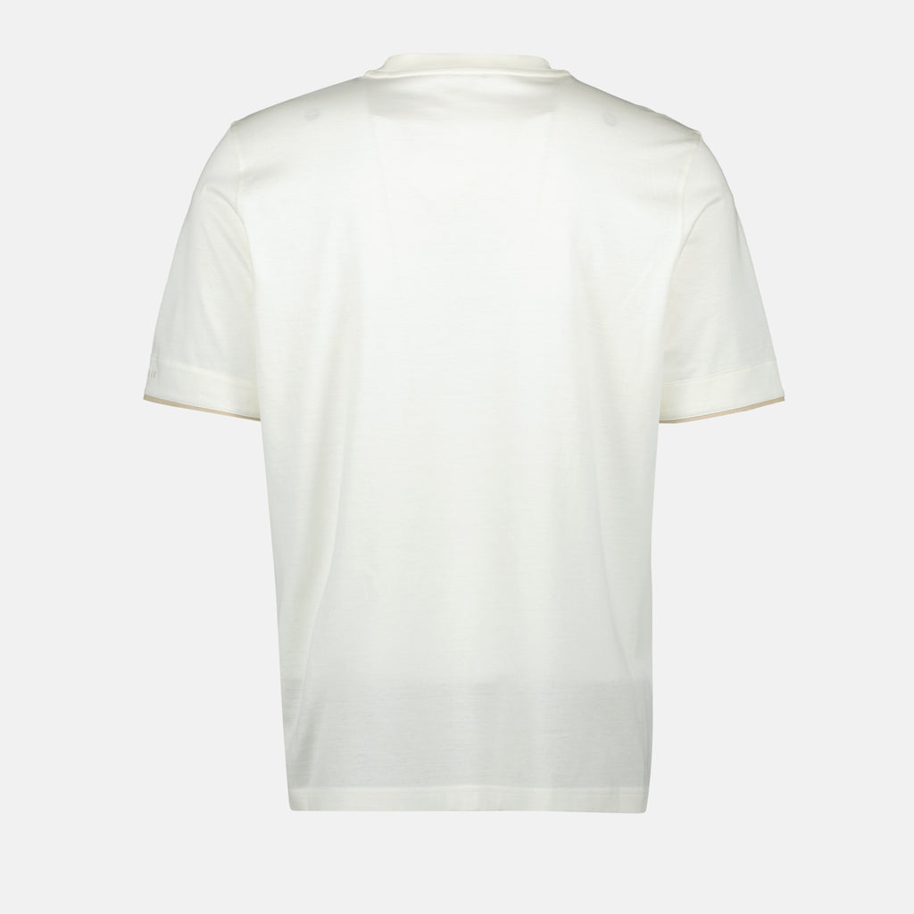 T-shirts T-shirt à bordure Moncler Blanc Homme