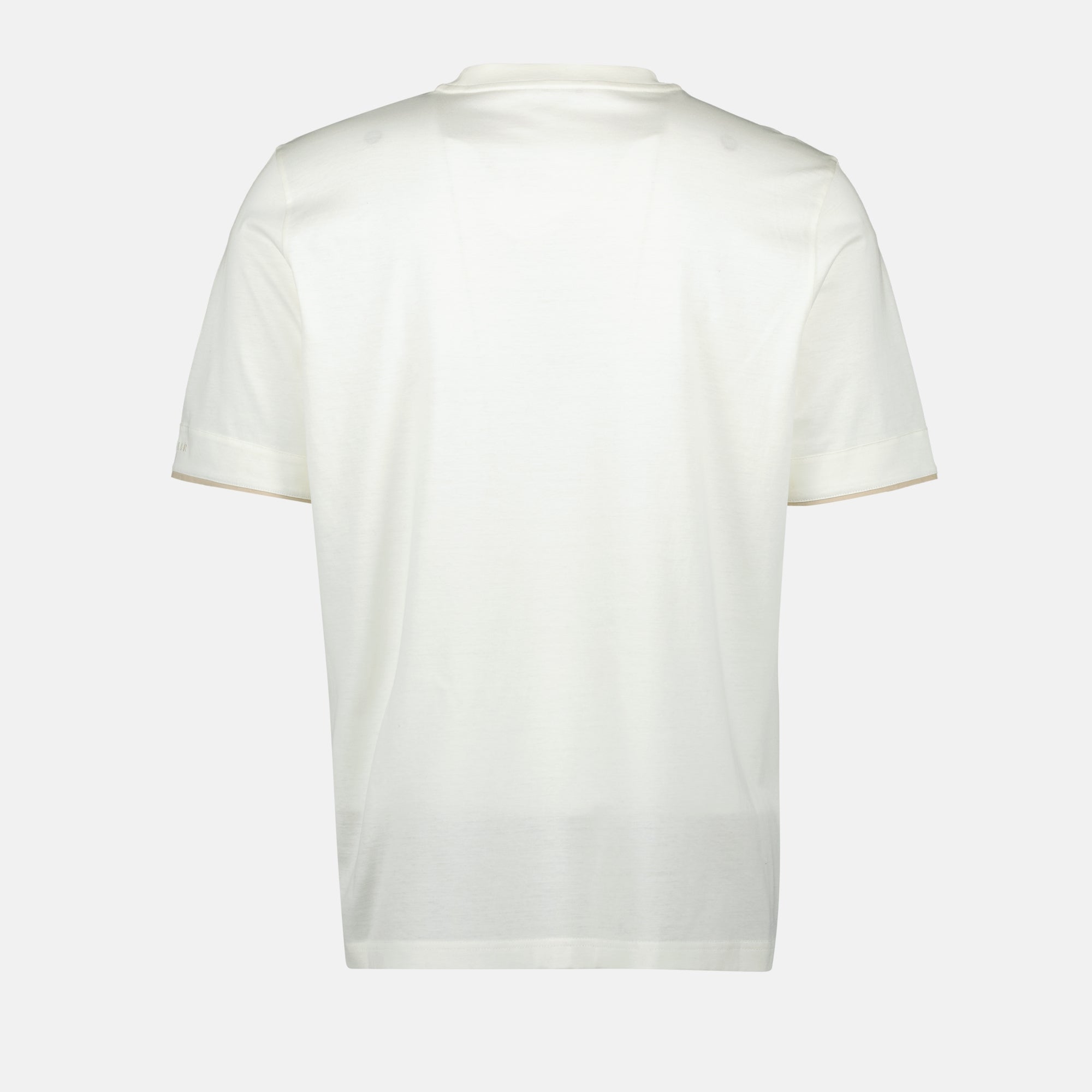 T-shirts T-shirt à bordure Moncler Blanc Homme
