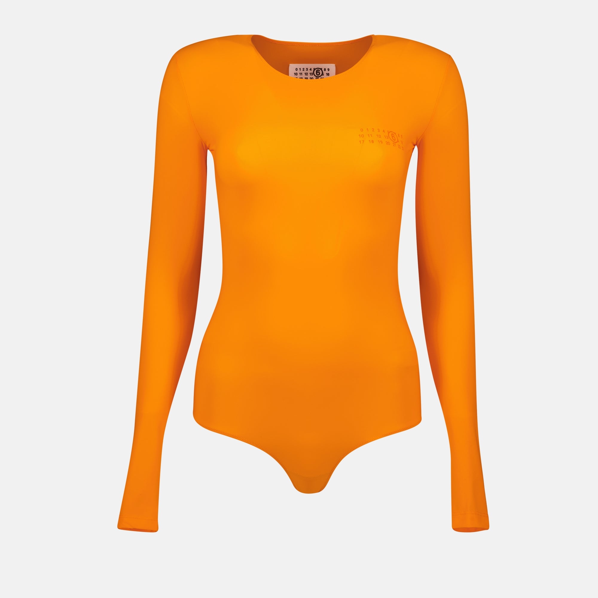Tops Long Sleeve Bodysuit Mm6 Orange Femme