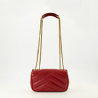 Bild der Saint Laurent Mini Loulou roten Tasche für Damen - Frühling-Sommer 2026 - Rückansicht